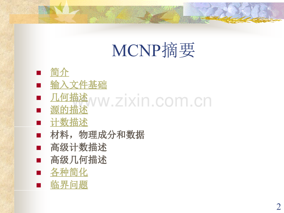 MCNP使用说明PPT学习课件.ppt_第2页