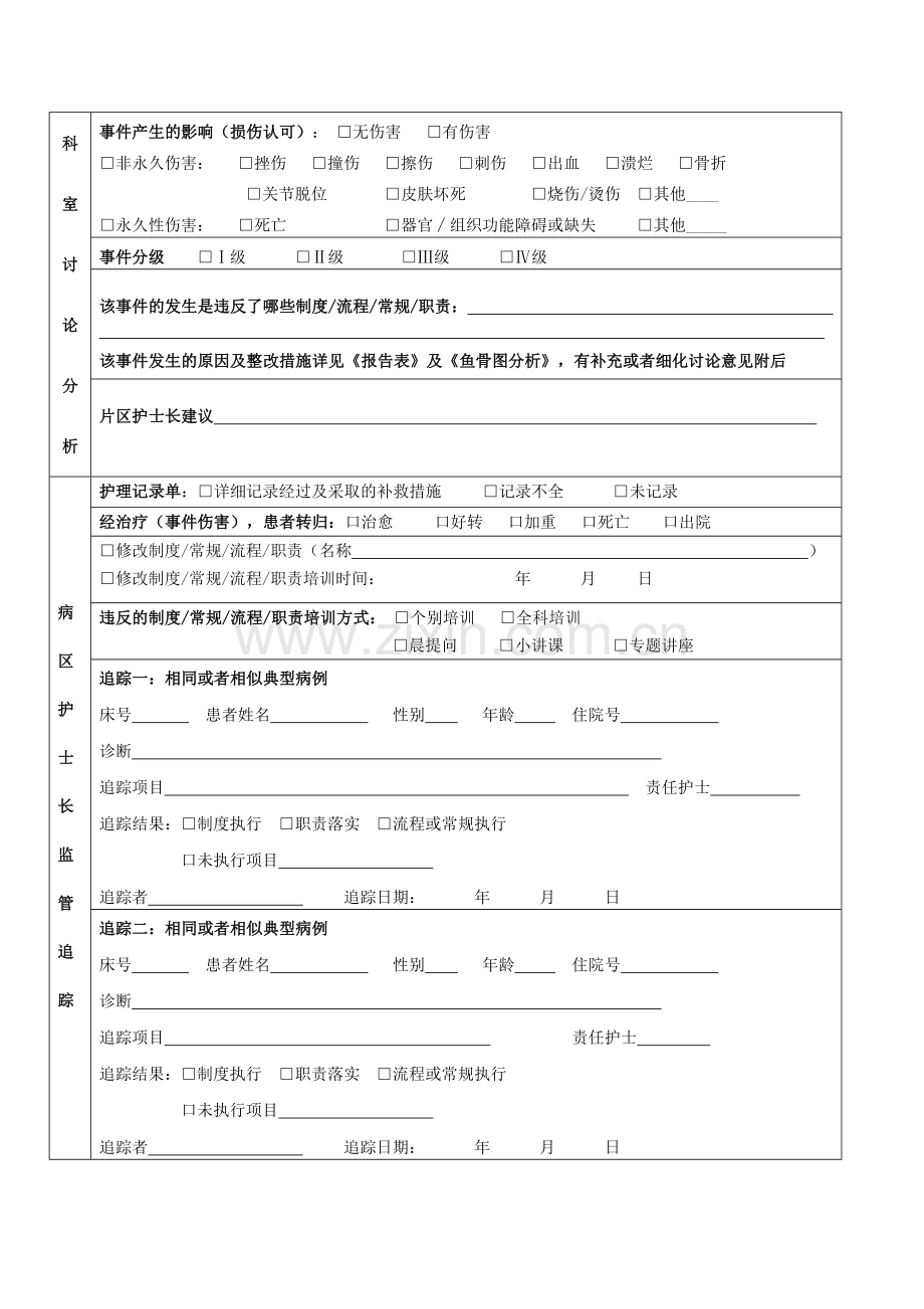 病区护理不良事件分析、讨论及追踪记录.doc_第2页