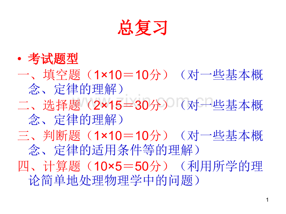 《大学物理简明教程》总复习PPT课件.ppt_第1页