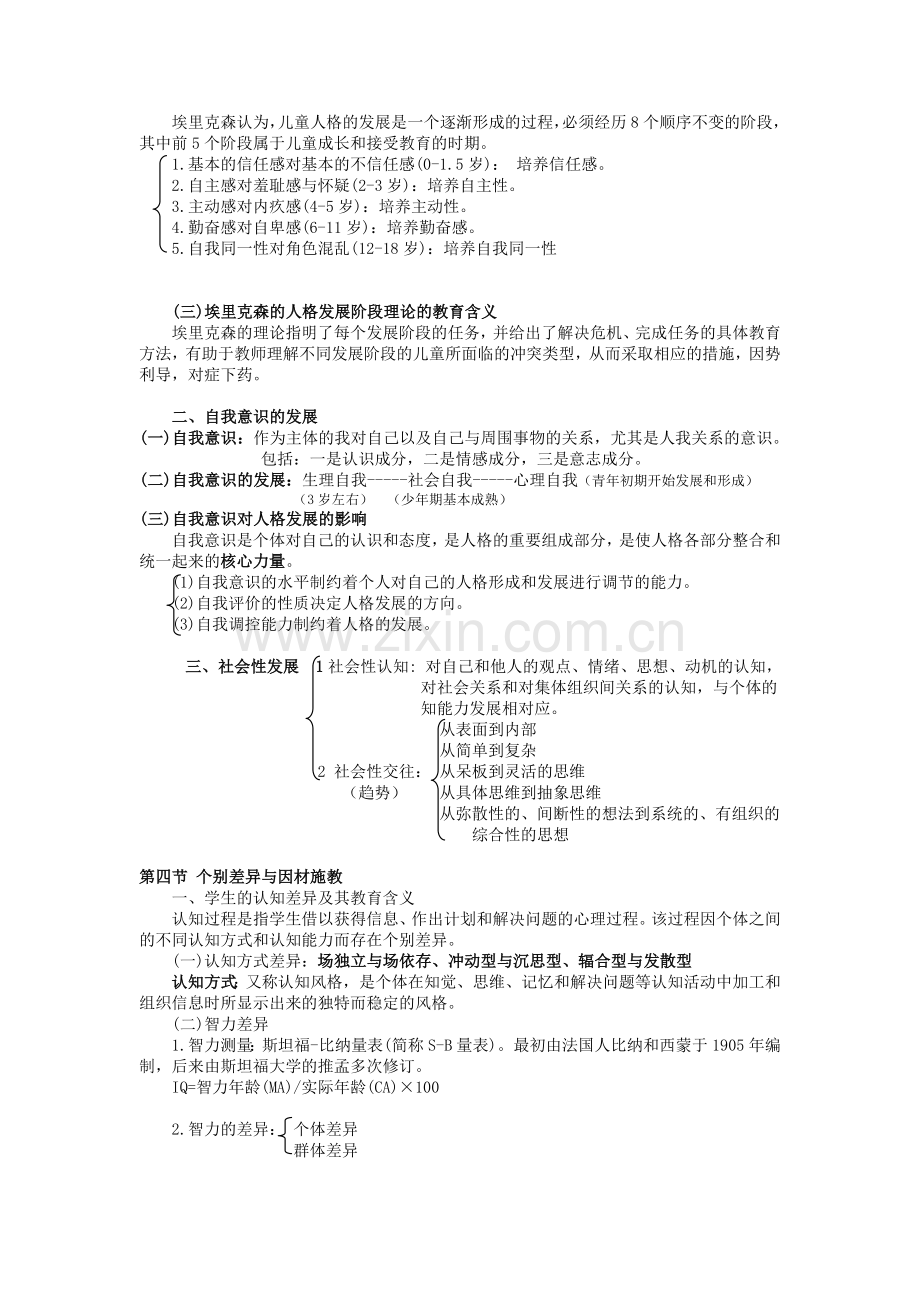 小学教师资格证考试《教育心理学》考试大纲.doc_第3页