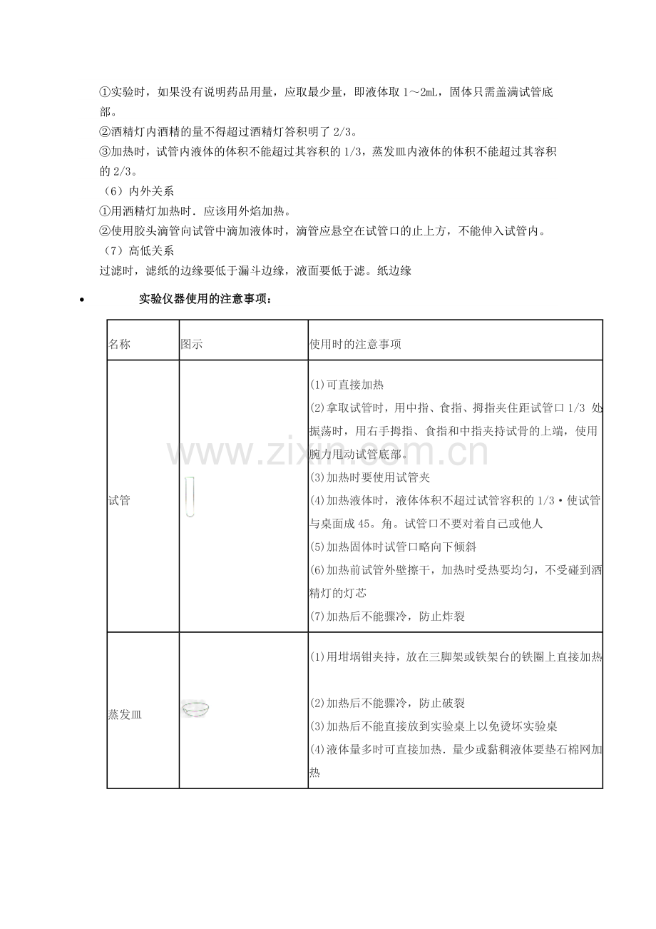 化学实验操作注意事项.doc_第2页