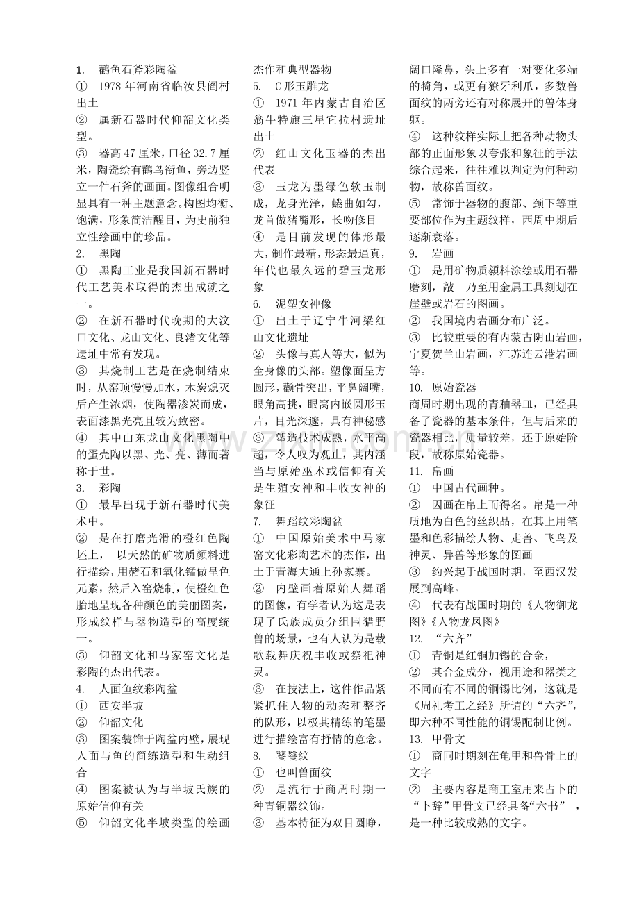 2014考研中国美术史名词解释复习资料(全).doc_第1页