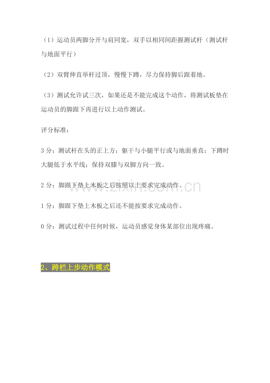 FMS功能性运动测试评价方法(具体).doc_第3页