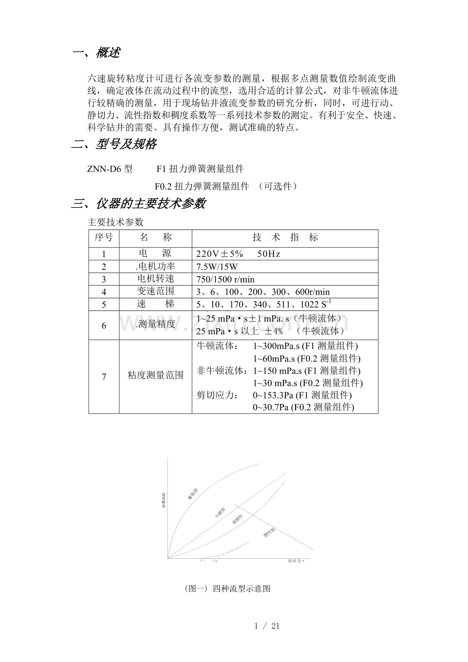 ZNN-D6六速旋转粘度计说明书.doc_第1页