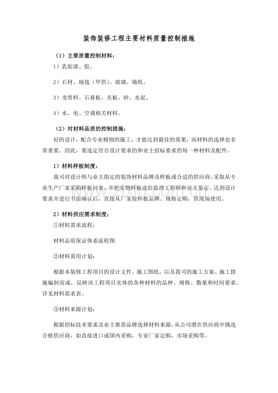 装饰装修工程主要材料质量控制措施.doc_第1页