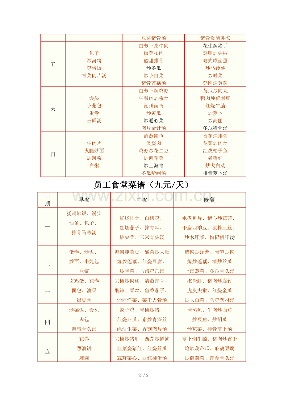 员工食堂菜谱.doc_第2页