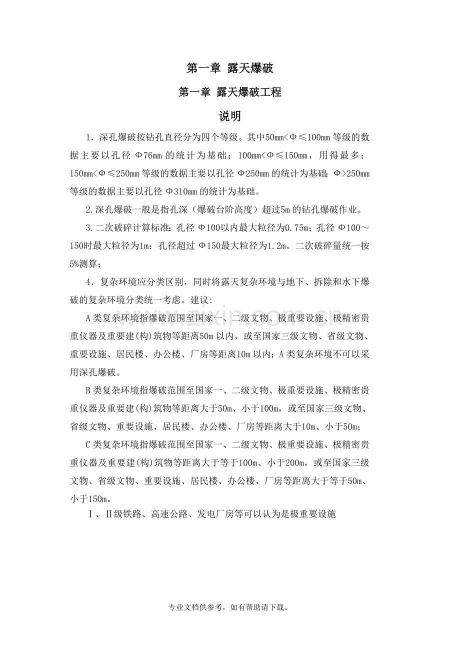 爆破工程综合单价.doc_第1页