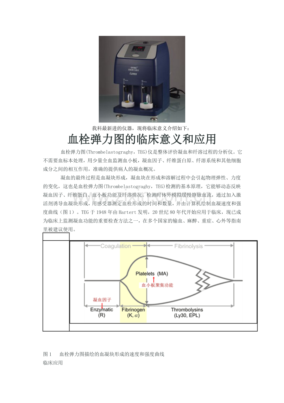 血栓弹力图的临床意义和应用-检验科.doc_第1页