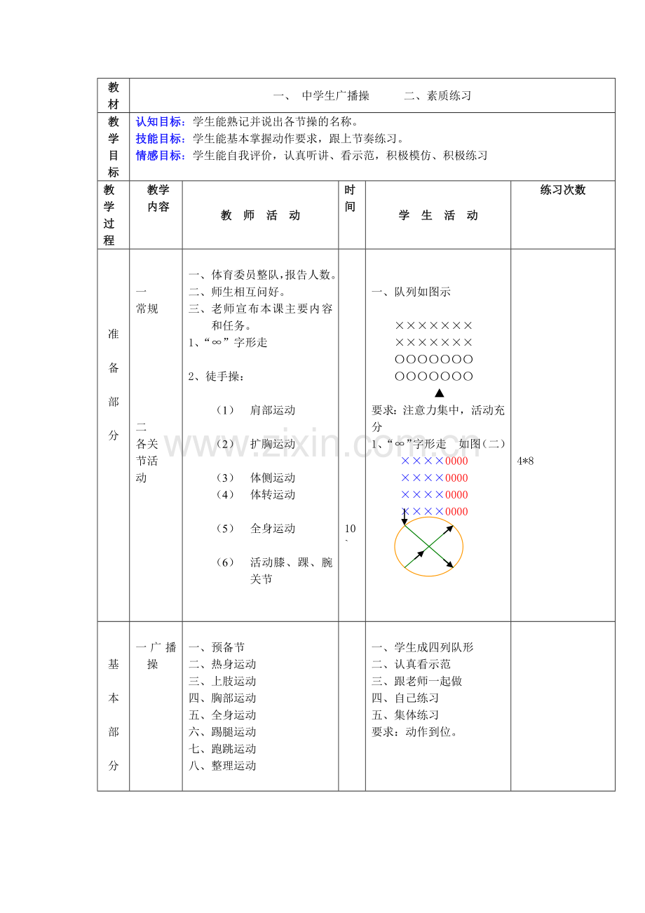 初二体育教案.doc_第1页