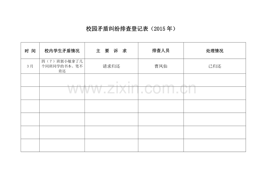 校园矛盾纠纷排查登记表.doc_第3页