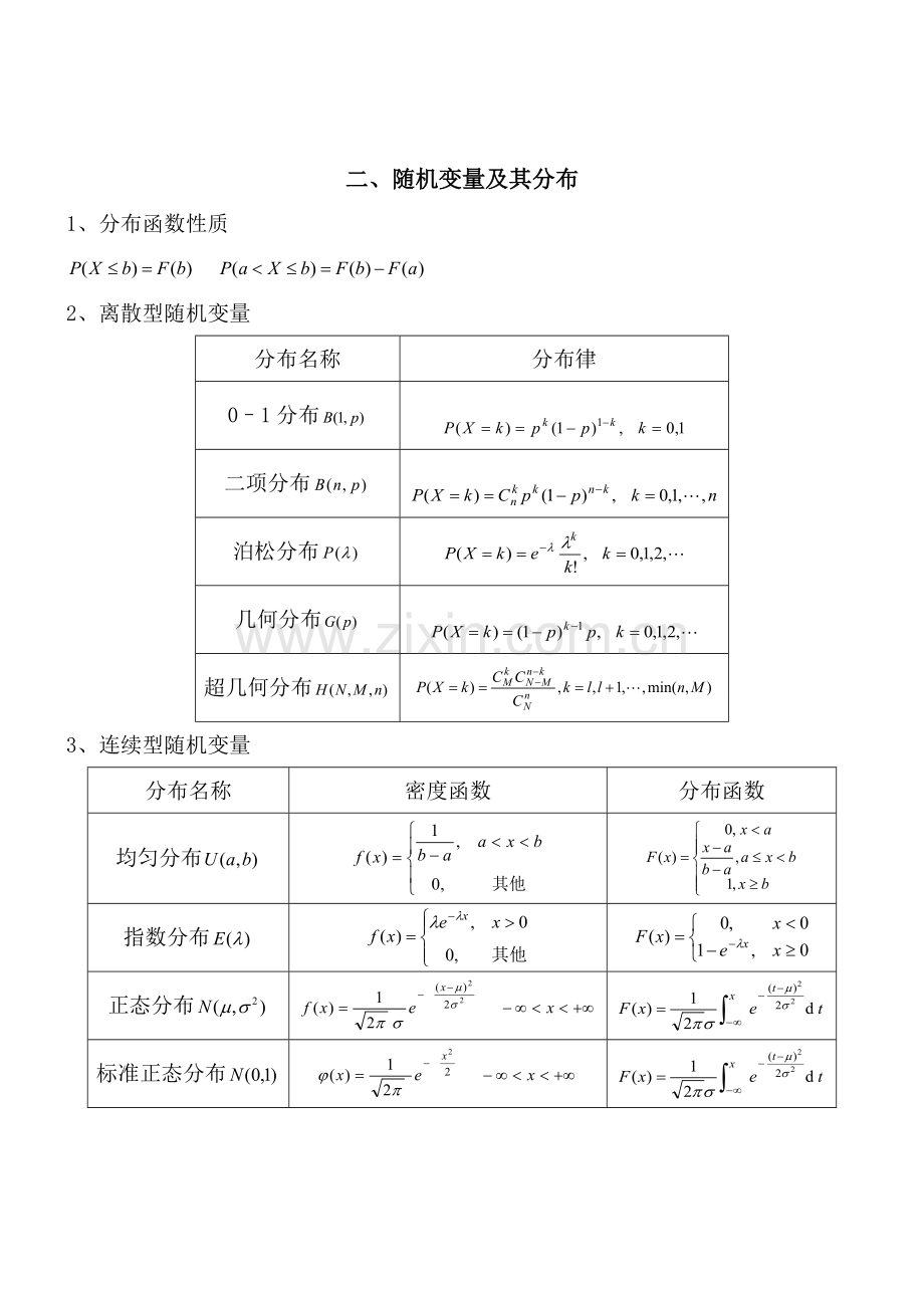 概率论与数理统计公式集合.doc_第2页