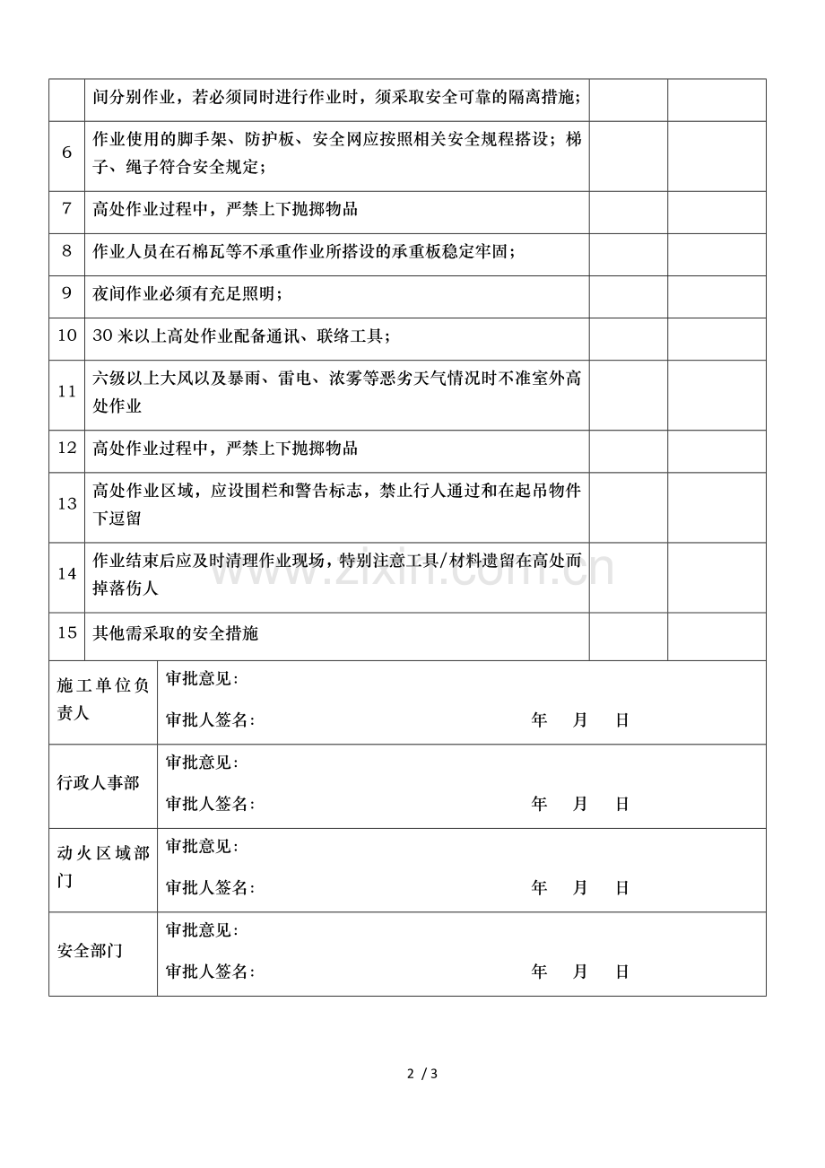 高处作业许可证(2017版).doc_第2页