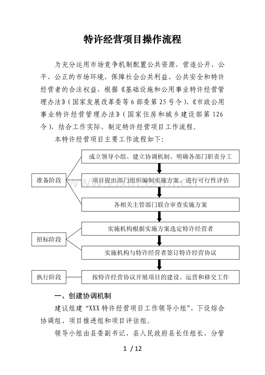 特许经营项目操作流程.docx_第1页