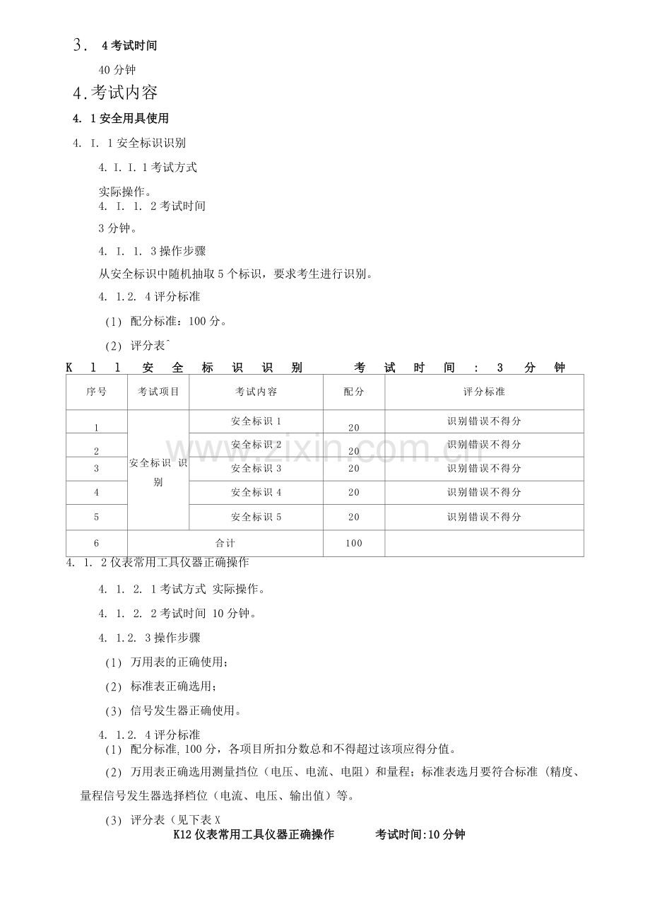 化工自动化控制仪表作业安全技术实际操作考试标准.doc_第2页