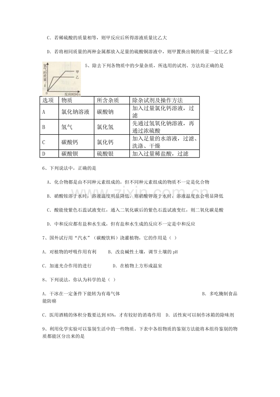 中考化学多选题吐血总结.doc_第2页