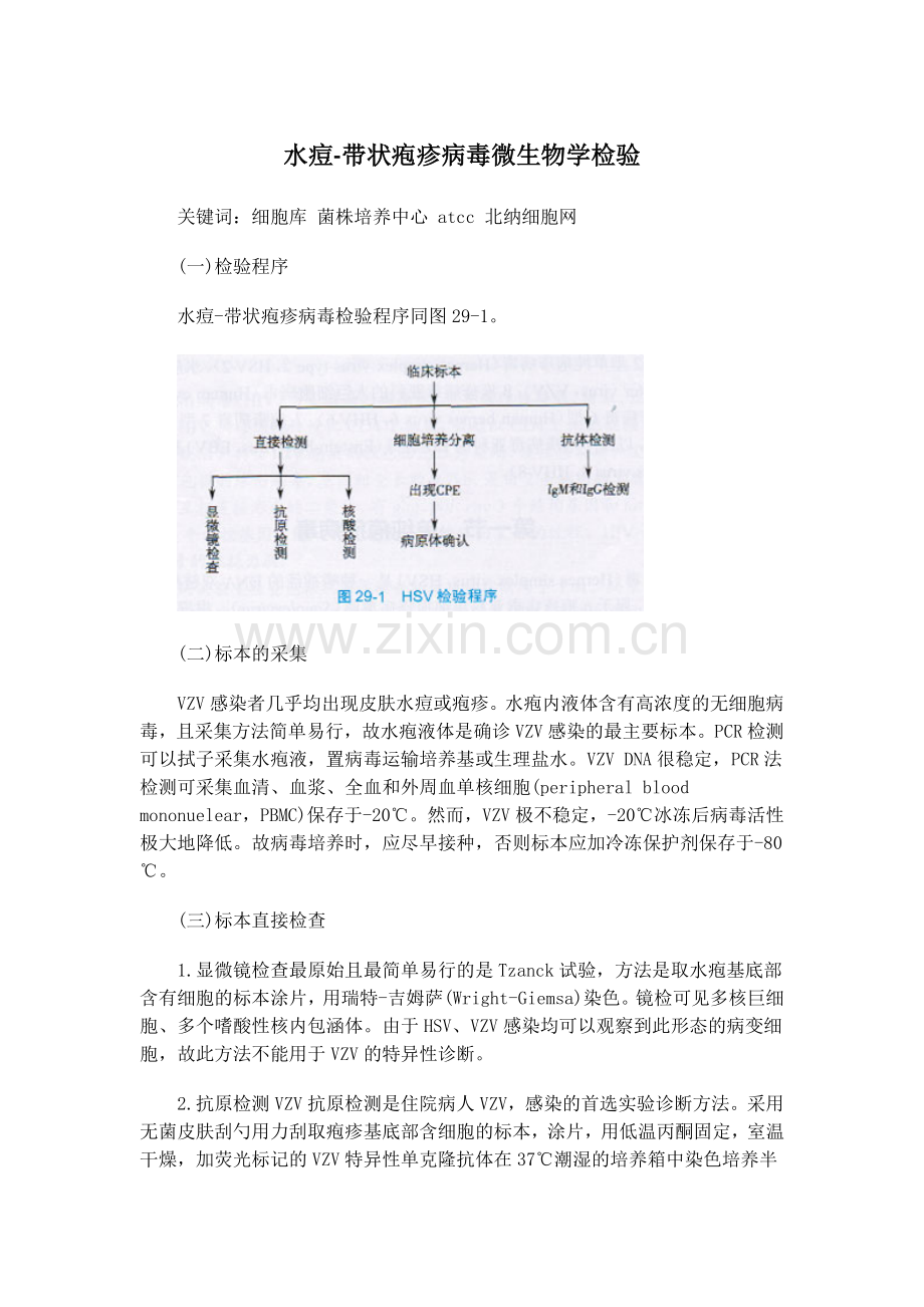 水痘-带状疱疹病毒微生物学检验.doc_第1页