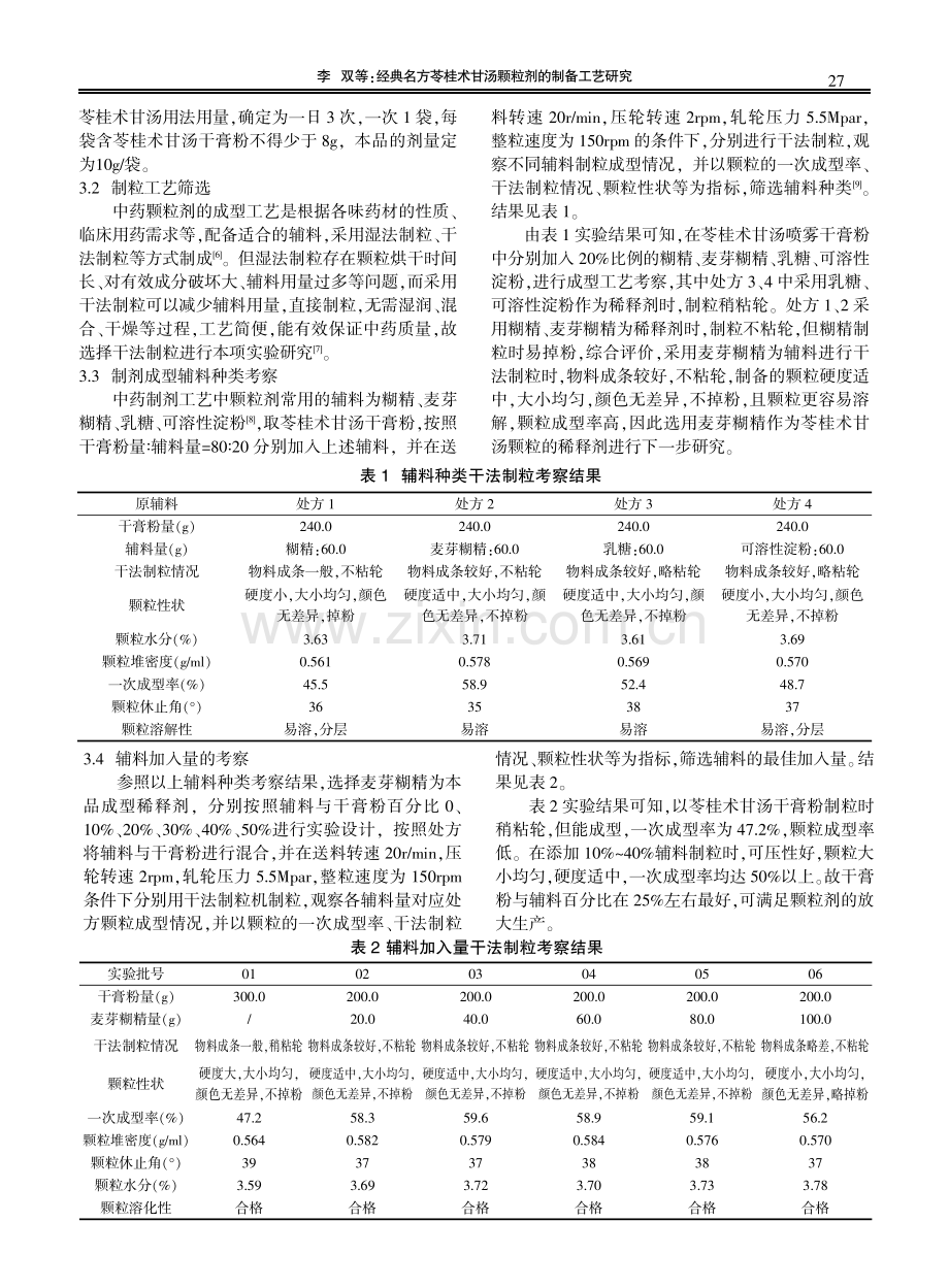 经典名方苓桂术甘汤颗粒剂的制备工艺研究.pdf_第2页