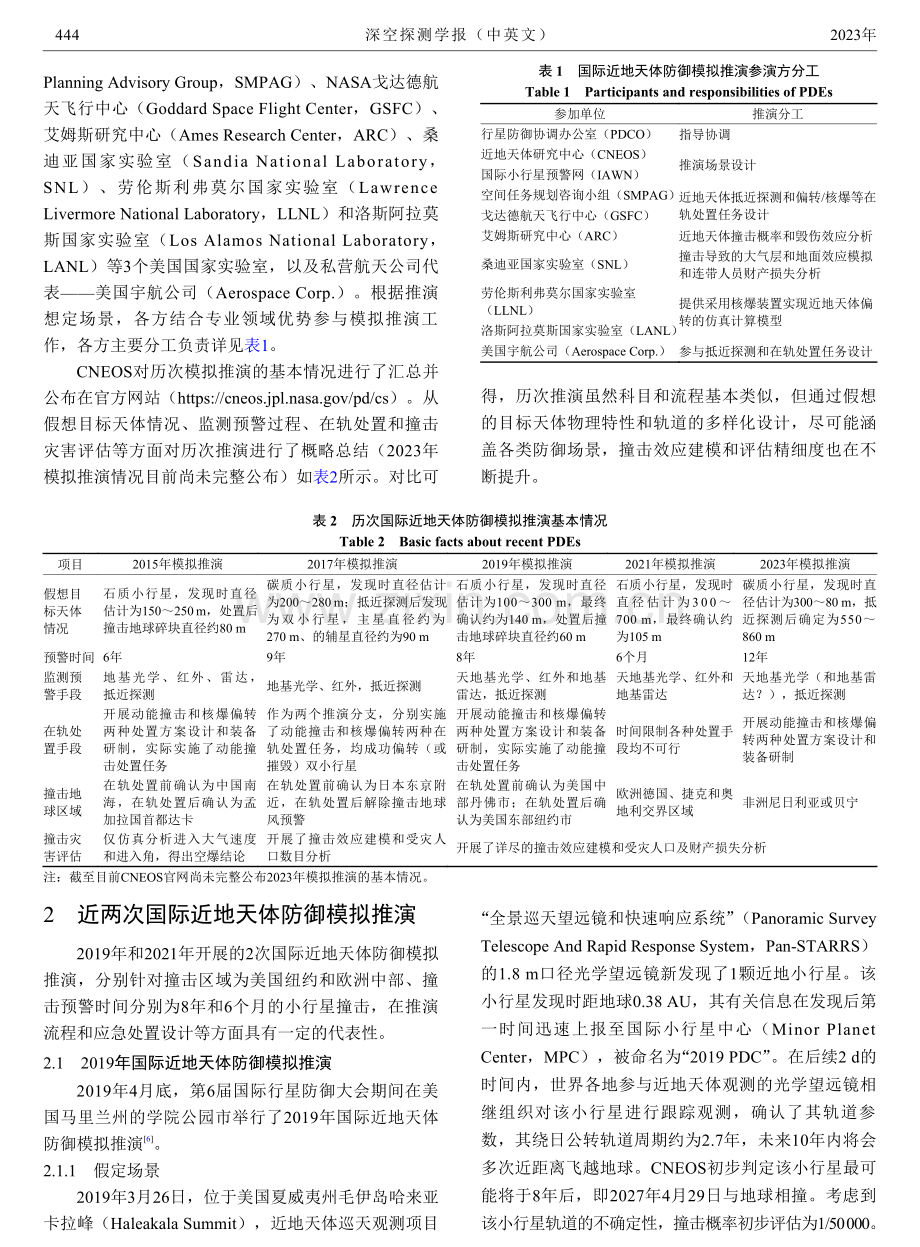 近地天体防御模拟推演分析与启示.pdf_第2页