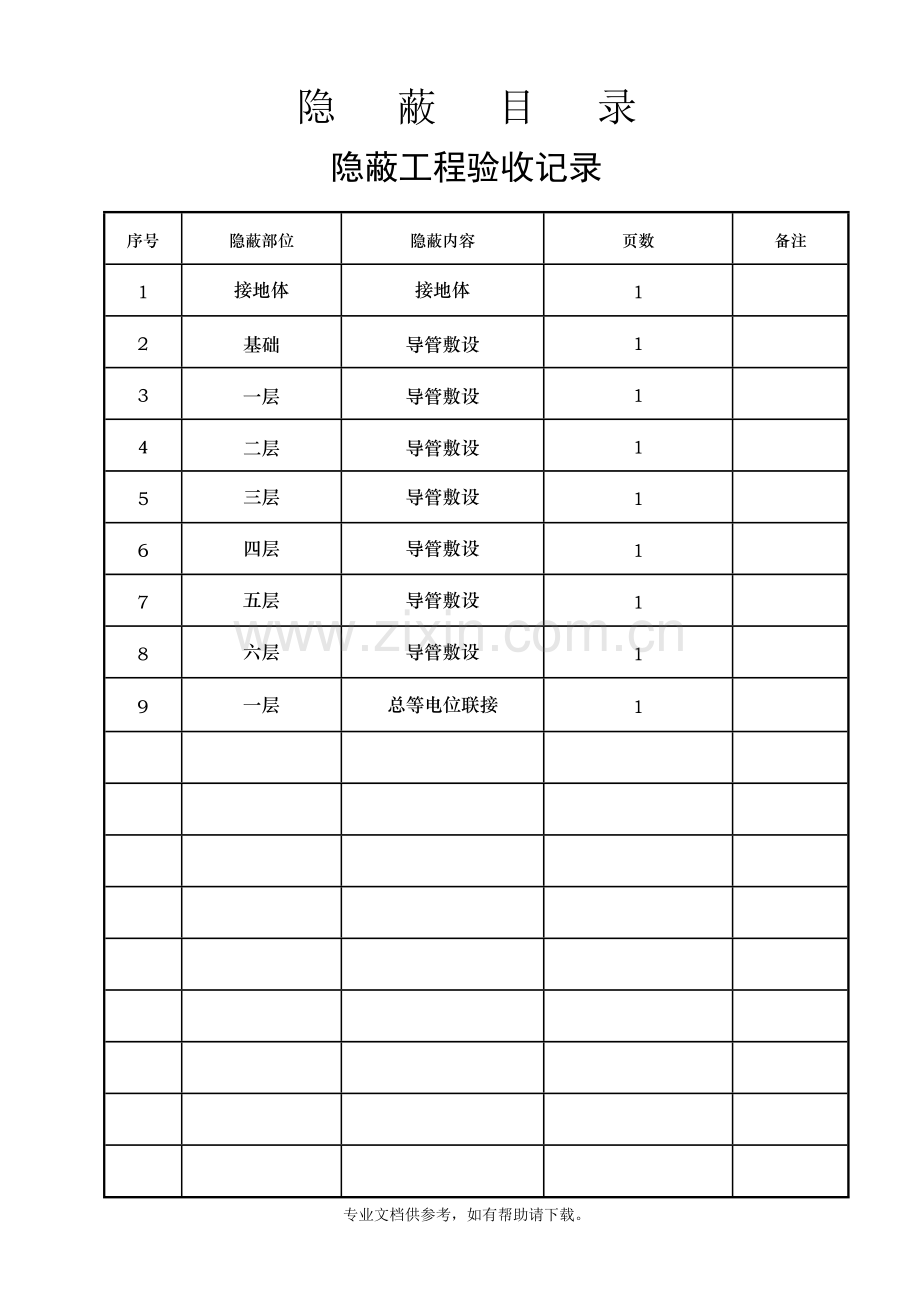 电气导管敷设隐蔽工程验收记录.doc_第2页