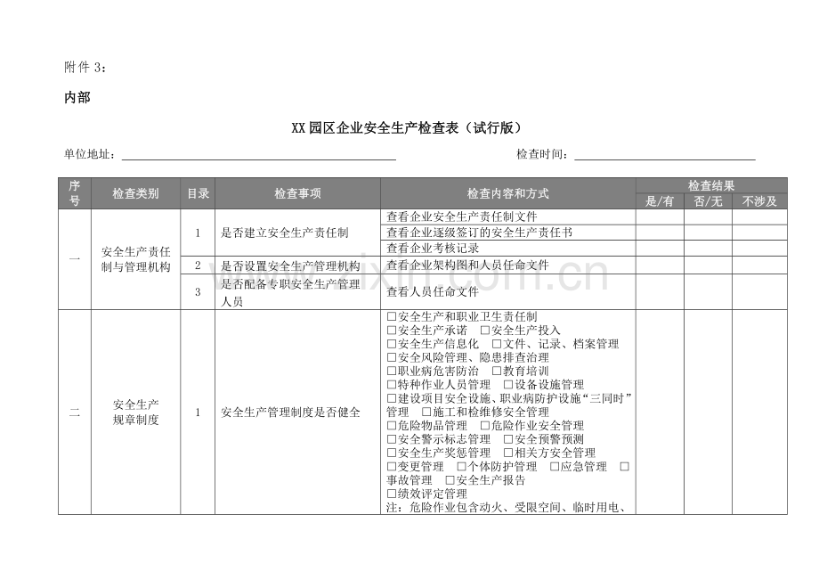 园区安全检查记录.doc_第1页