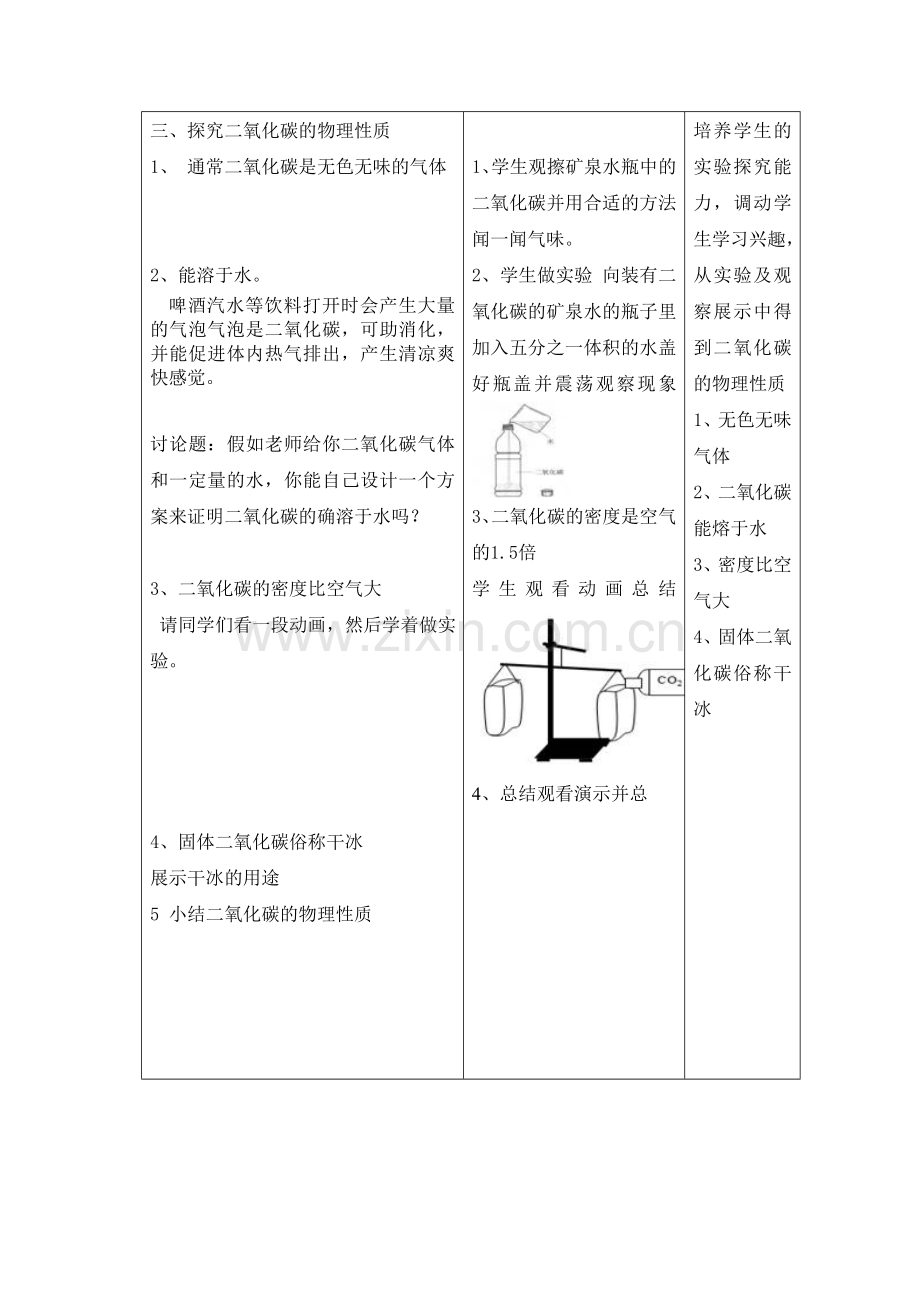 二氧化碳的性质教案.doc_第3页