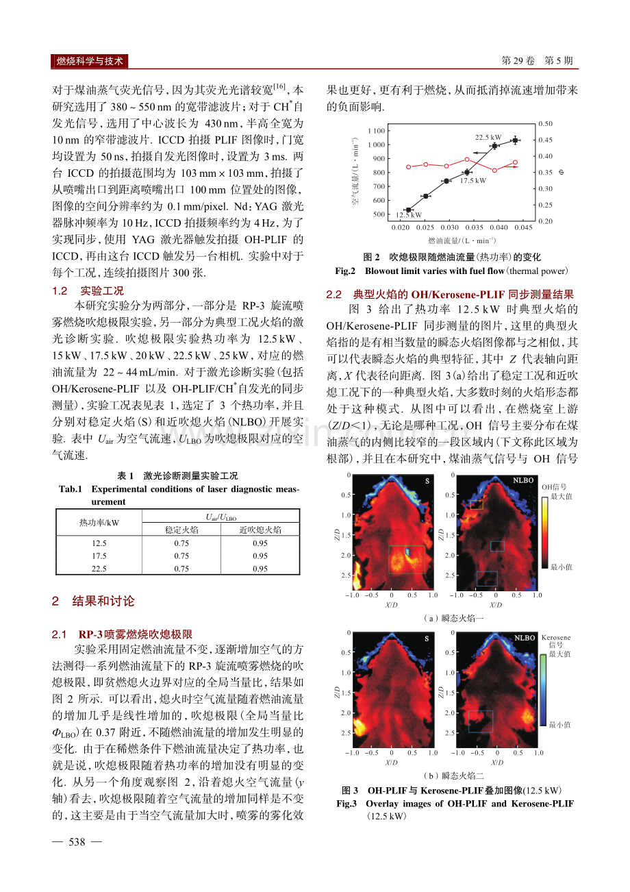 近吹熄RP-3旋流喷雾火焰结构实验研究.pdf_第3页