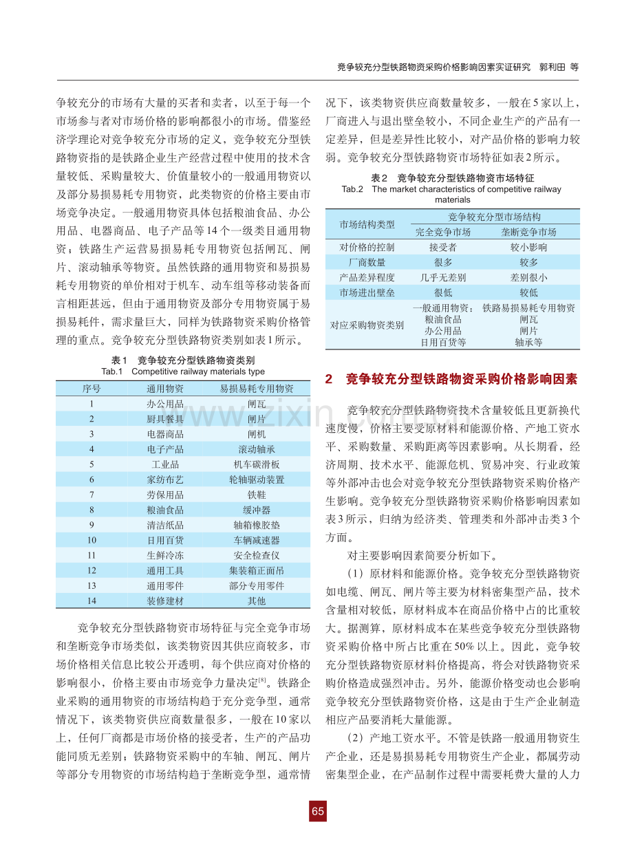 竞争较充分型铁路物资采购价格影响因素实证研究.pdf_第2页