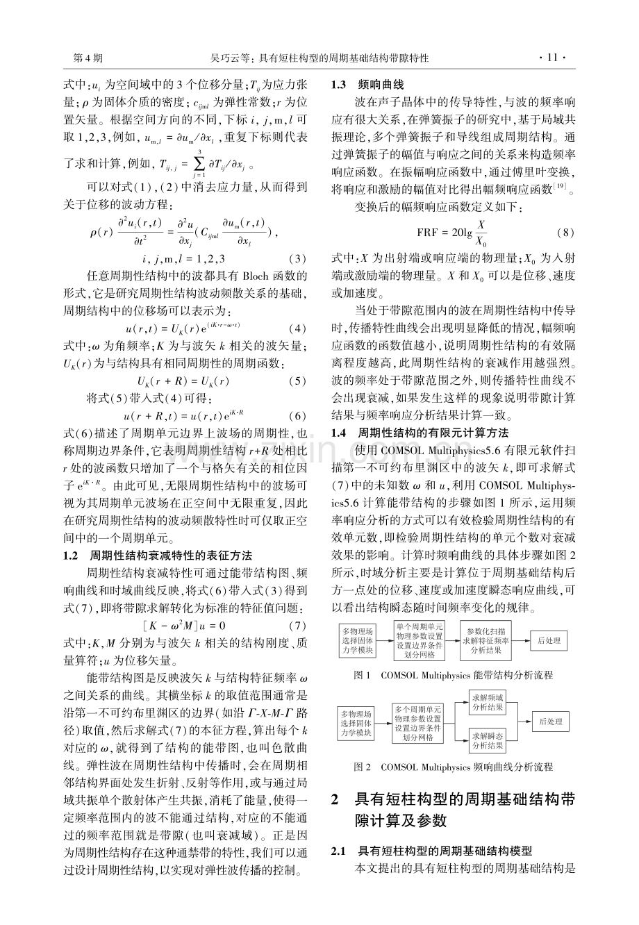 具有短柱构型的周期基础结构带隙特性.pdf_第3页