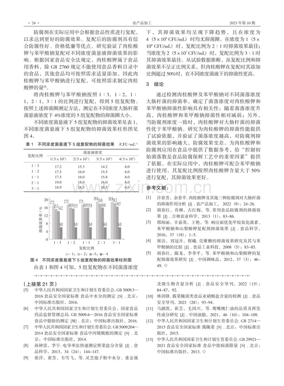 菌落浓度对肉桂酸钾及苯甲酸钠抑菌效果影响的分析.pdf_第3页