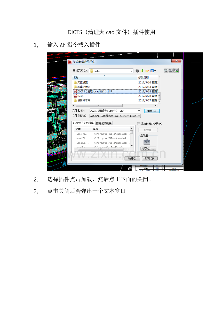 DICTS(清理大cad文件)插件使用.doc_第1页