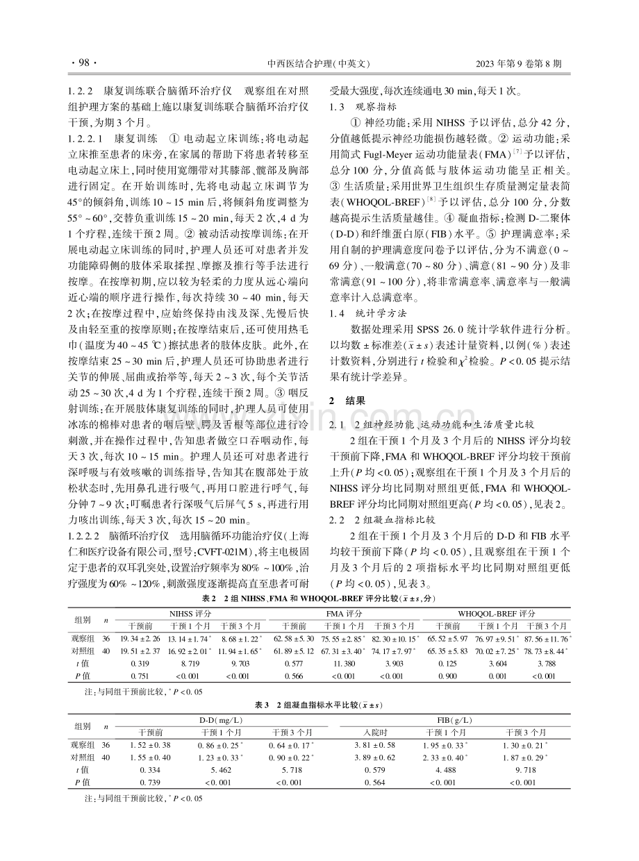 康复训练联合脑循环治疗仪在脑梗死恢复期患者护理中的应用.pdf_第2页