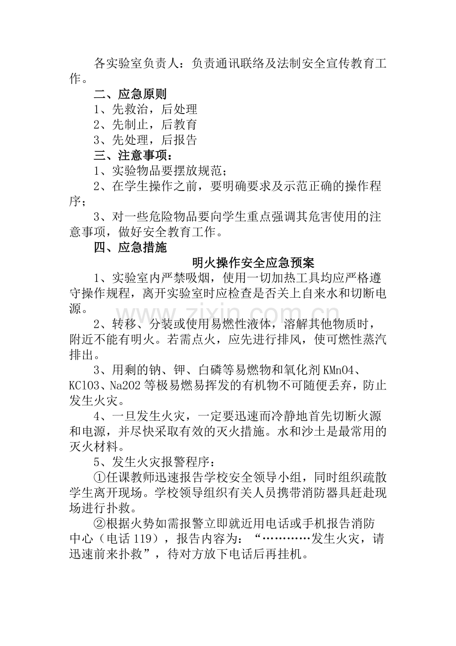 学校实验室安全事故应急处置预案.doc_第2页