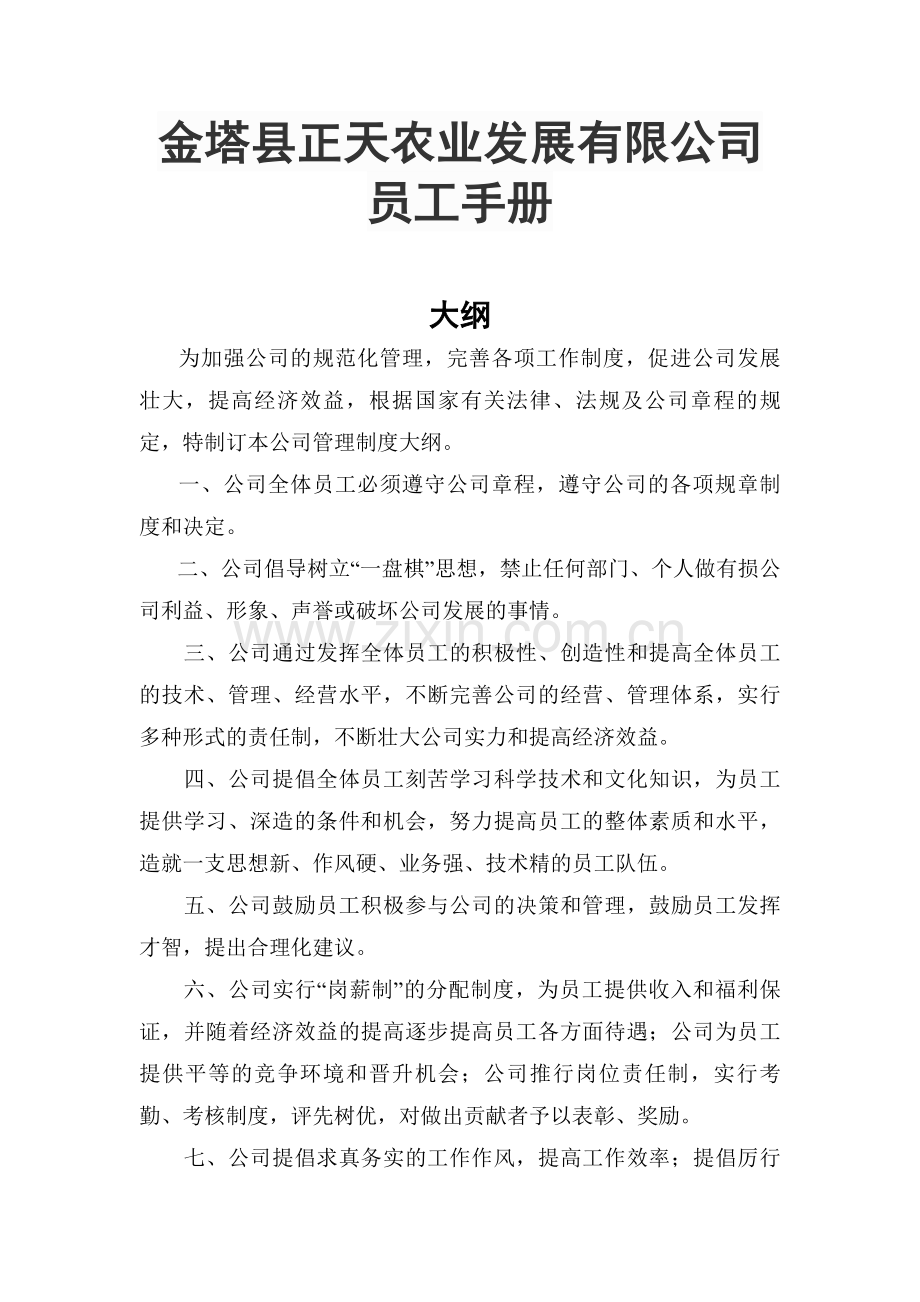 公司内部管理规章制度.doc_第1页