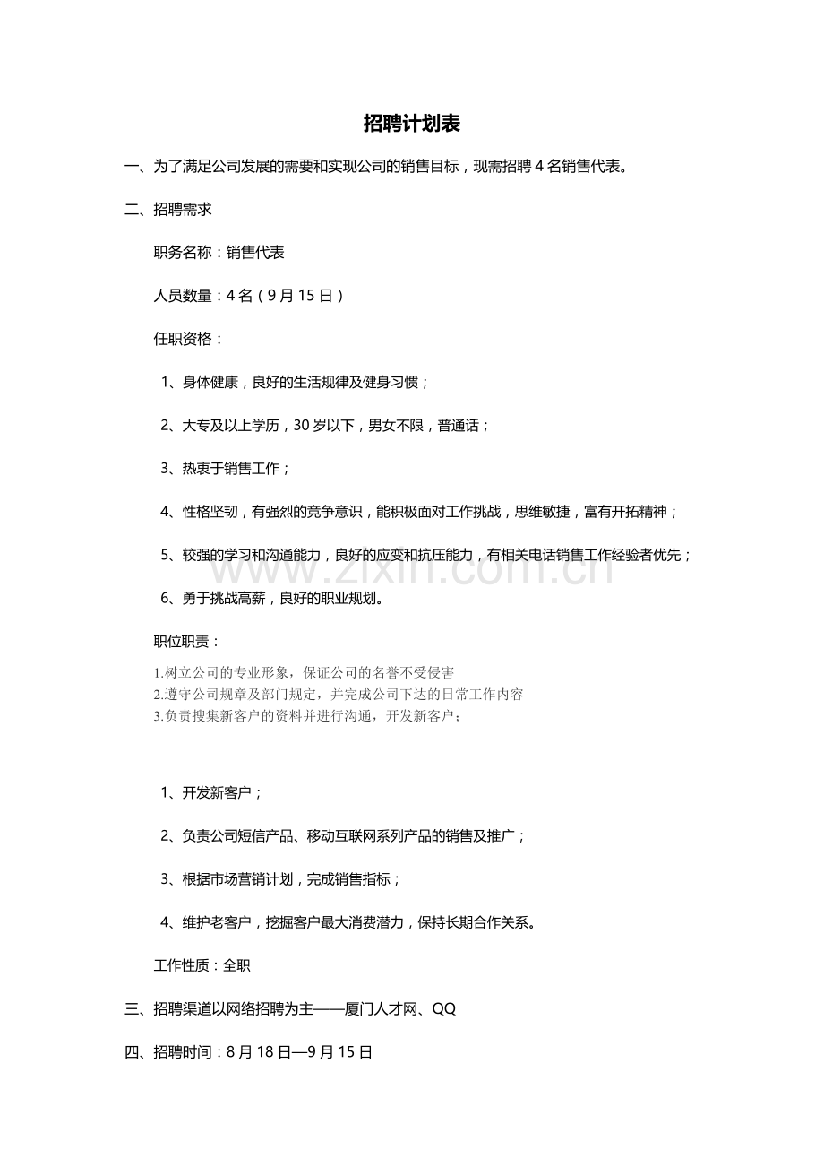 招聘计划表.docx_第1页