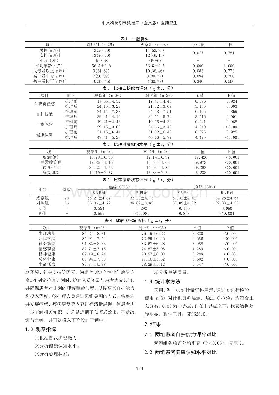 聚焦解决护理模式对急性心肌梗死PCI术后患者自护能力与健康知识水平的影响研究.pdf_第2页