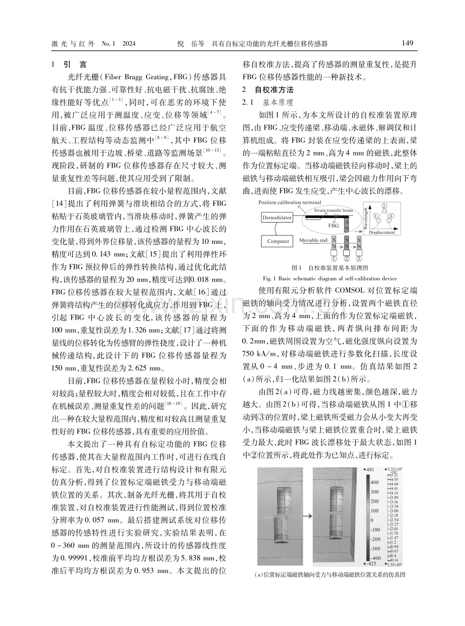 具有自标定功能的光纤光栅位移传感器.pdf_第2页