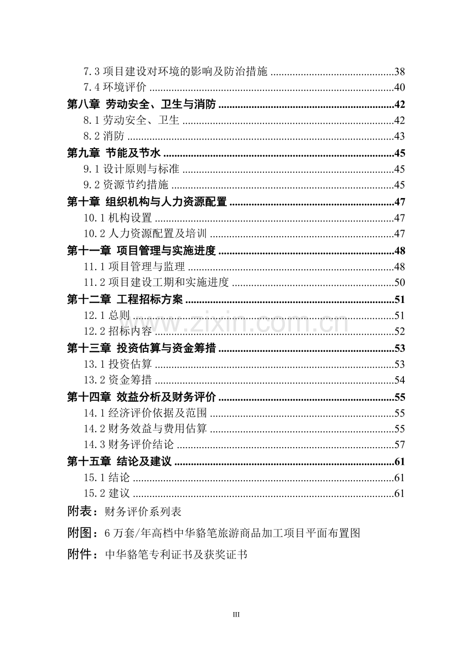 高档中华貉笔旅游商品加工项目可行性研究报告.doc_第3页