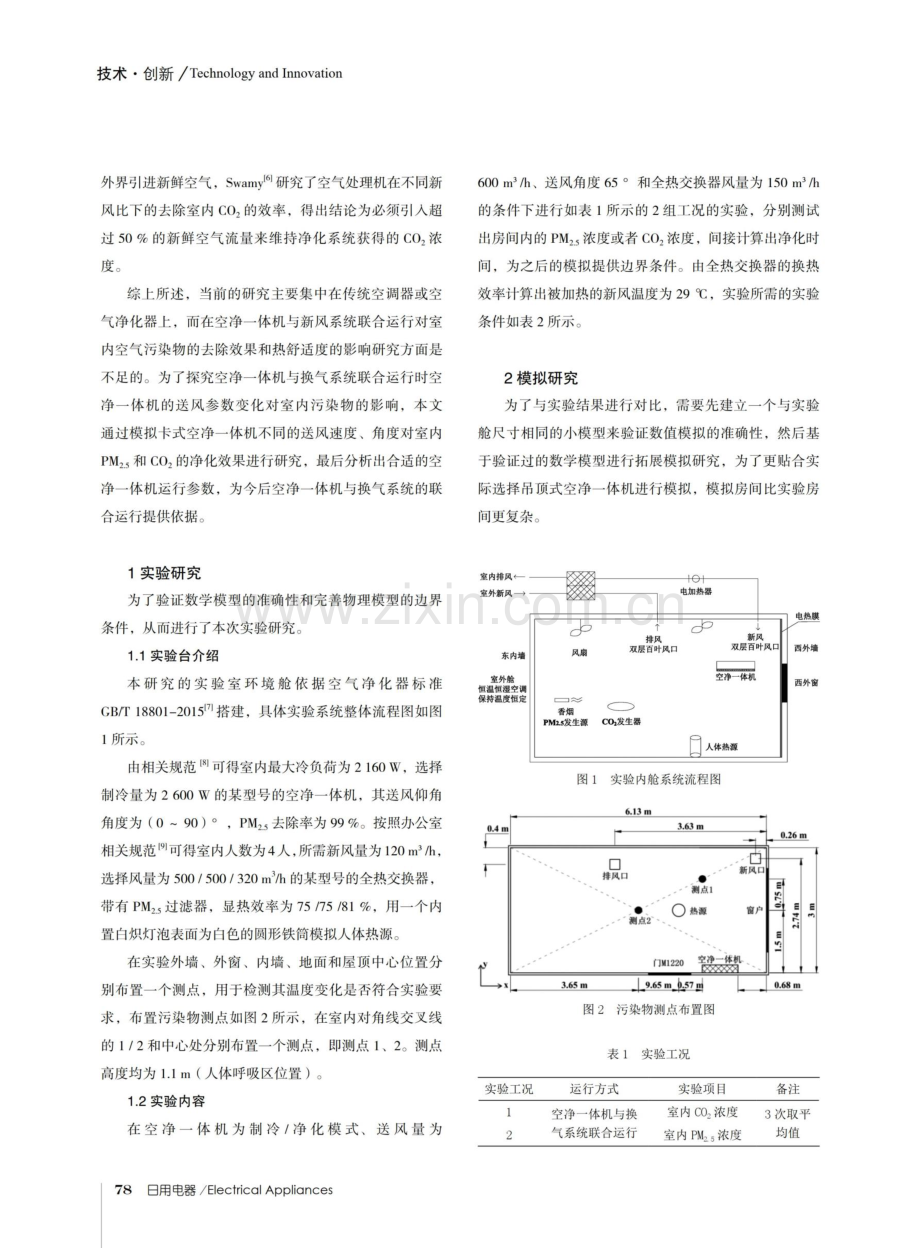 空净一体机送风速度、角度变化对净化能力的影响研究.pdf_第2页