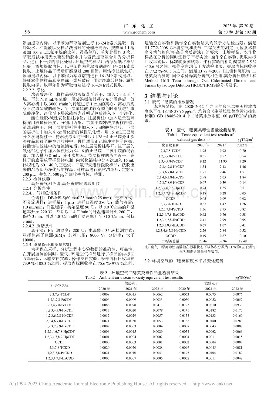 垃圾焚烧废气二噁英排放对周边环境的影响研究.pdf_第2页