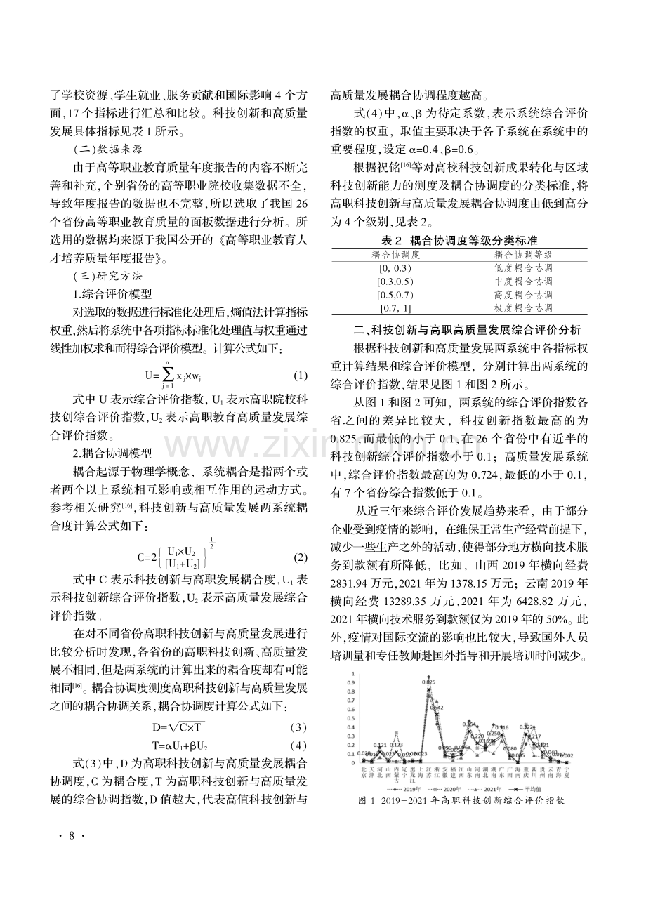 科技创新与高职高质量发展耦合协调度研究.pdf_第3页