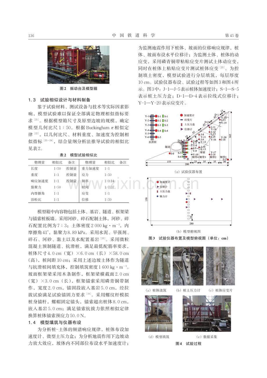 框架梁与锚索桩板墙加固隧道洞口边坡的动力响应特性.pdf_第3页