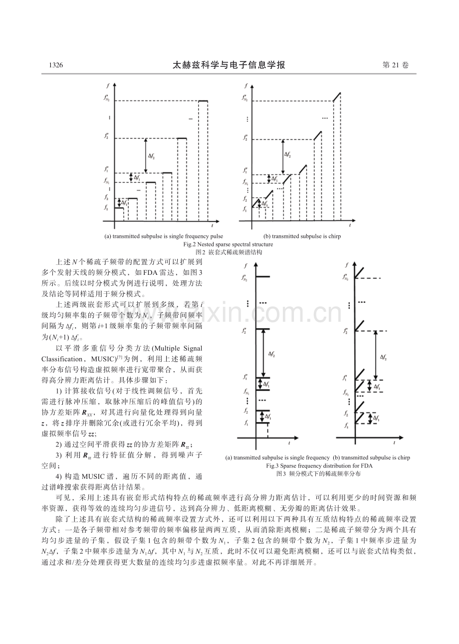 宽带聚合雷达稀疏频率配置及距离估计.pdf_第3页