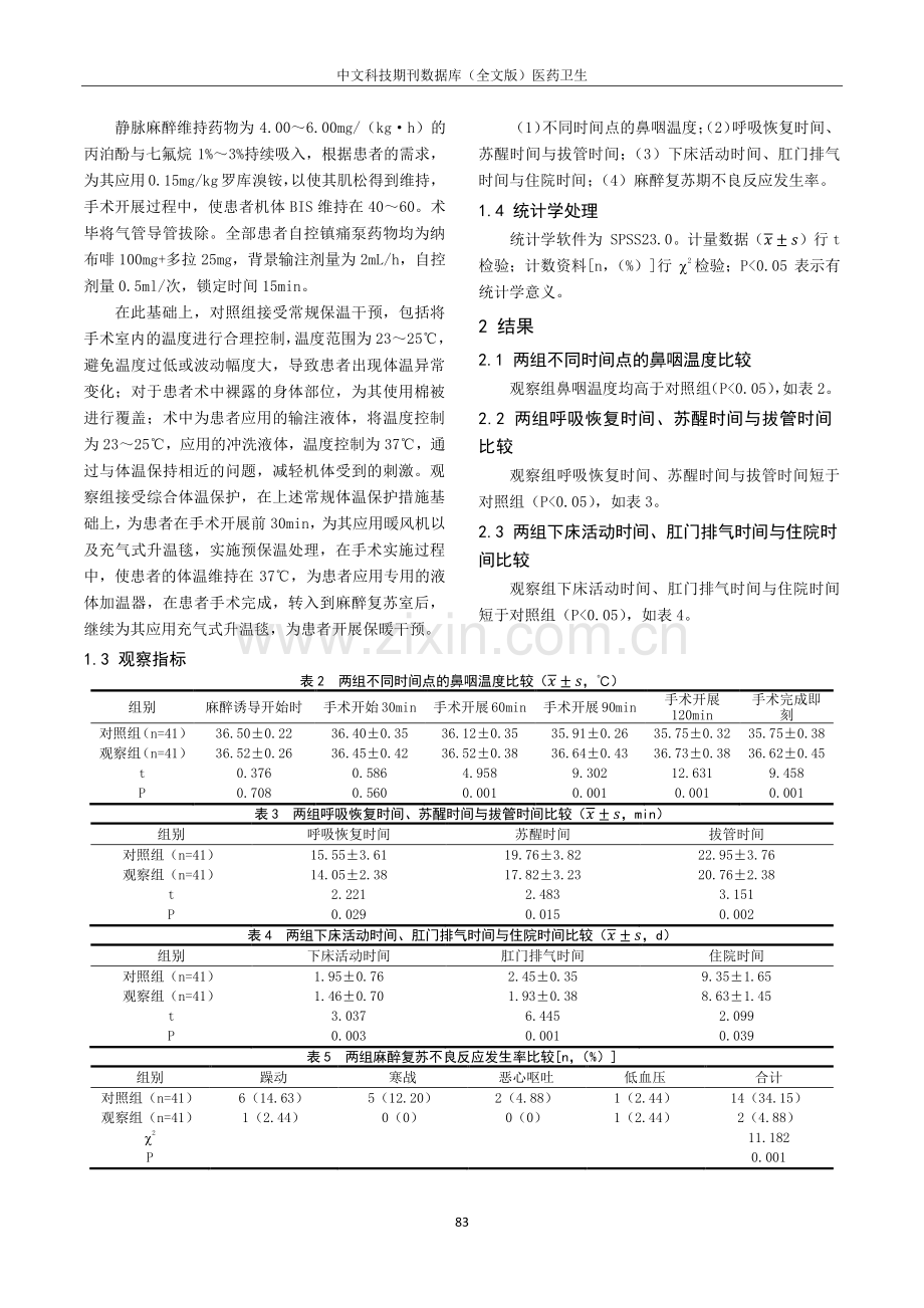 老年恶性肿瘤腔镜手术患者接受右美托咪定联合综合体温保护的效果分析.pdf_第2页