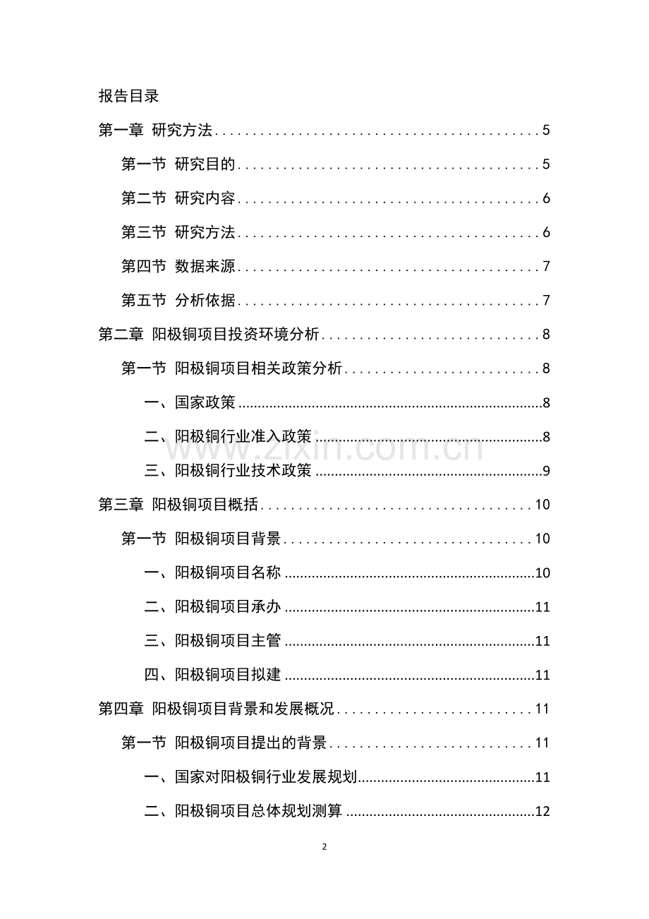 阳极铜项目投资可行性分析报告.doc_第2页