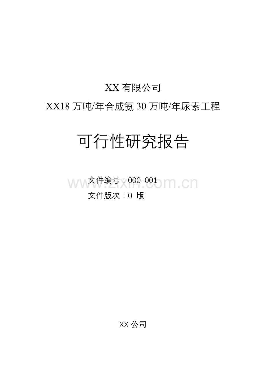 18万吨年合成氨30万吨年尿素工程项目可行性研究报告.doc_第1页