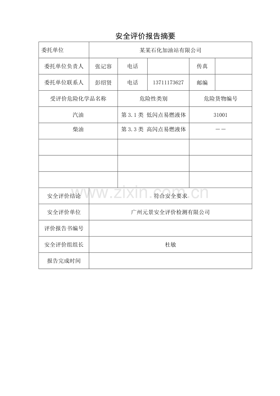 某石化加油站有限公司安全评价报告书.doc_第2页