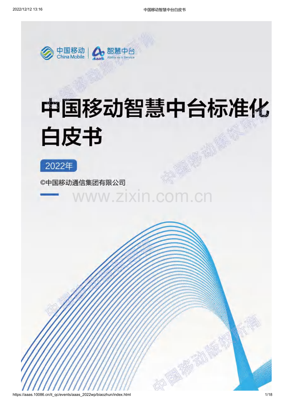 中国移动智慧中台标准化白皮书.pdf_第1页