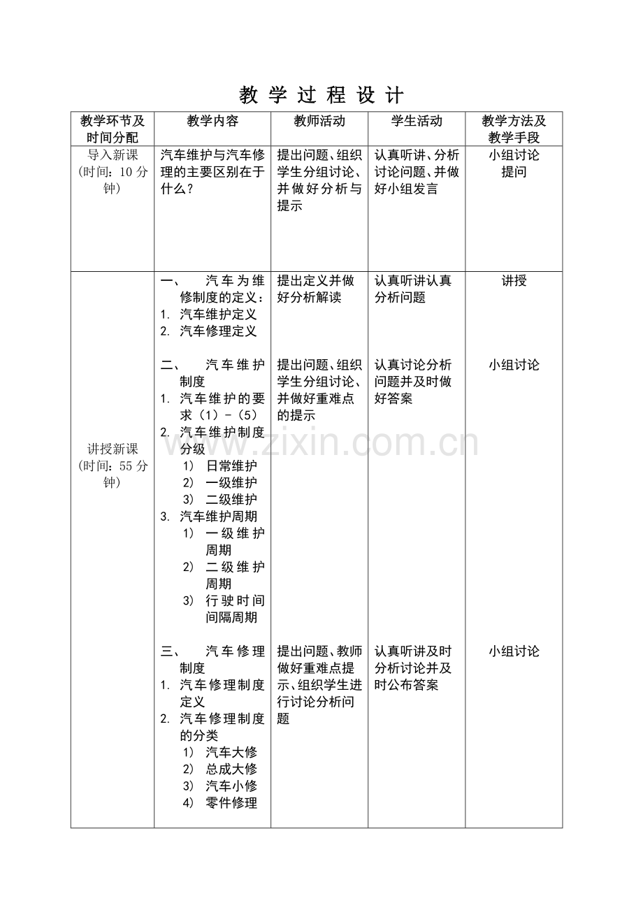 初级汽车维修教案教学设计全书电子讲义整本书电子教案教案教案.doc_第2页