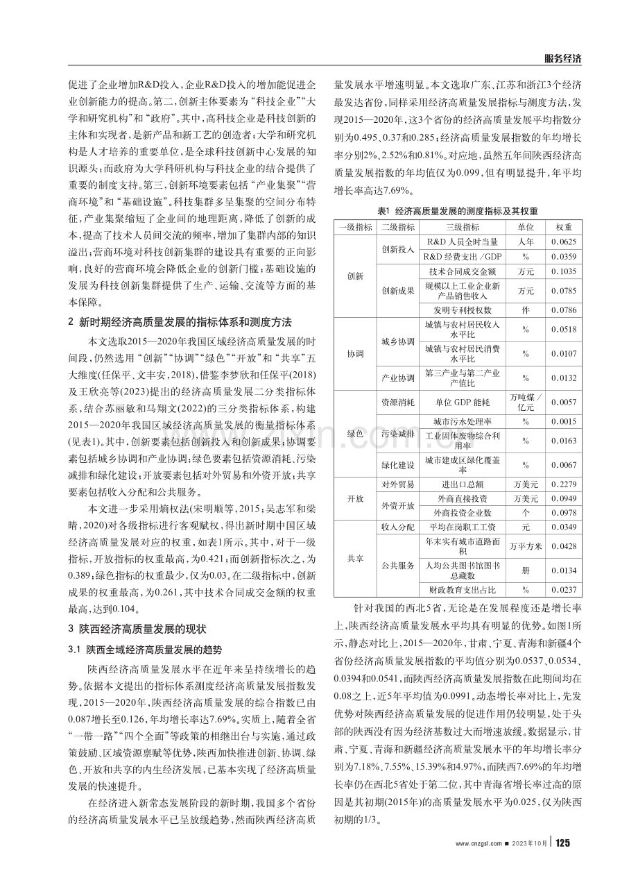 科技集群赋能陕西经济高质量发展的实现路径.pdf_第2页