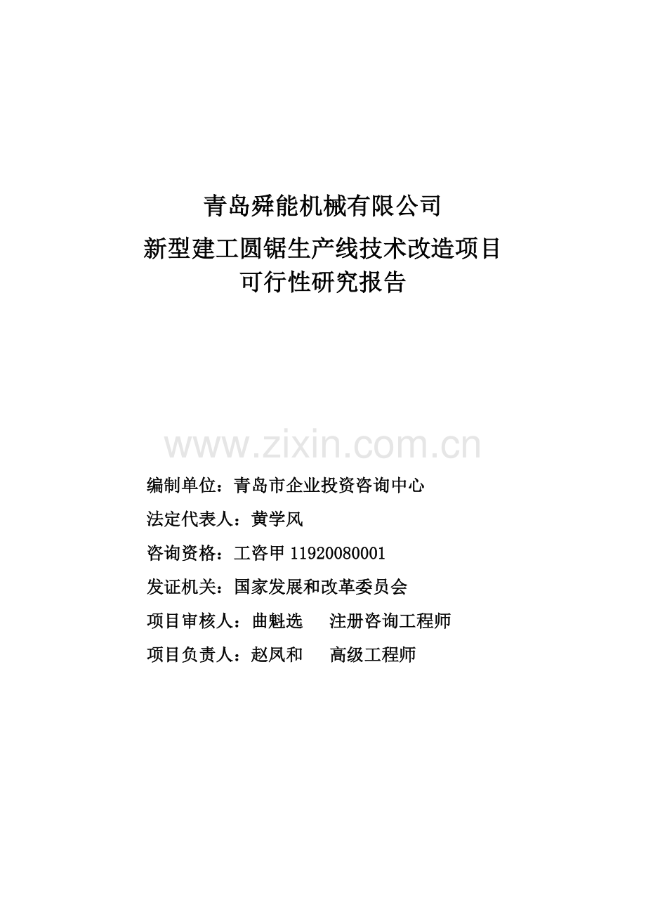 新型建工圆锯生产线技术改造项目申请立项可行性研究报告.doc_第2页